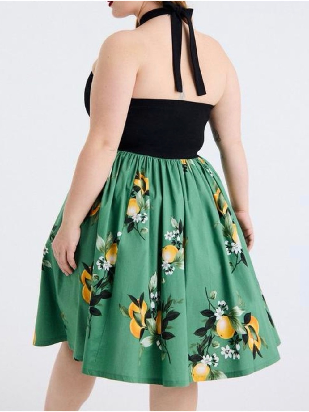 torrid Green Citrus-Print Midi Skirt